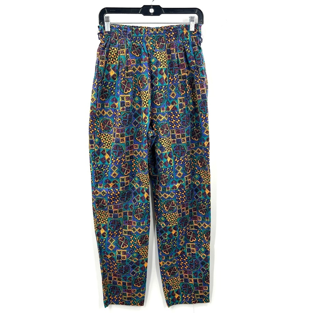Vintage 80s 90s Jantzen high rise wild loud maximalist geometric pleated pant 14
